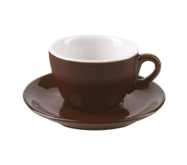 "AOSTA" Cappuccino Cups 167ml - dark brown
